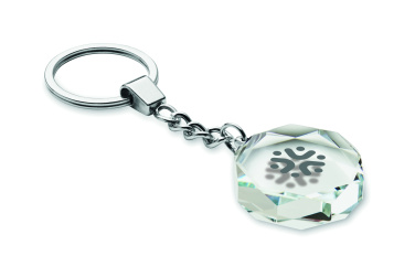 Logo trade promotional products picture of: Glass round award key ring